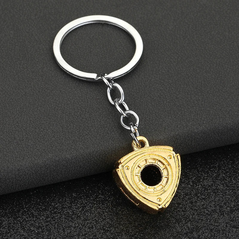 Stainless Steel Car Keychains Brake Disc Turbocharger Gear Design Keyrings Creative Mechanical Car Parts Keychain Gift for Men