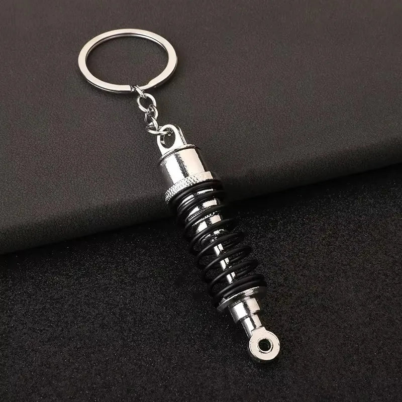 Stainless Steel Car Keychains Brake Disc Turbocharger Gear Design Keyrings Creative Mechanical Car Parts Keychain Gift for Men