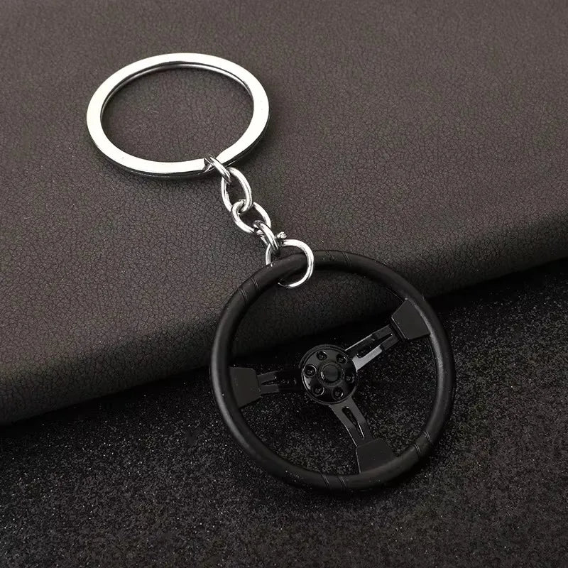 Stainless Steel Car Keychains Brake Disc Turbocharger Gear Design Keyrings Creative Mechanical Car Parts Keychain Gift for Men