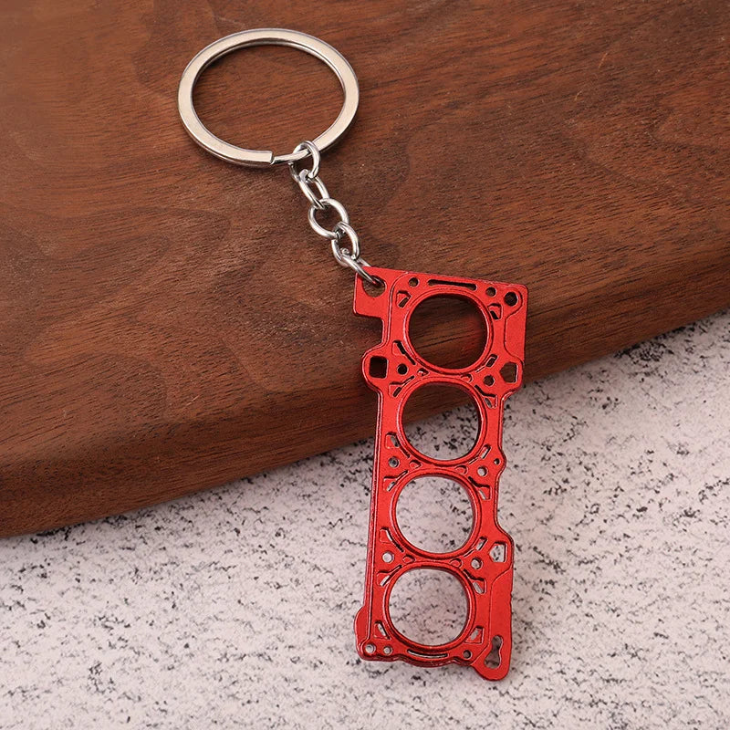 Stainless Steel Car Keychains Brake Disc Turbocharger Gear Design Keyrings Creative Mechanical Car Parts Keychain Gift for Men