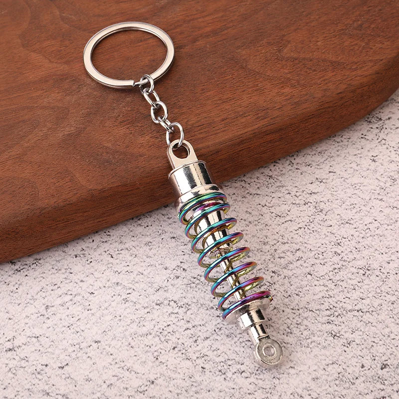 Stainless Steel Car Keychains Brake Disc Turbocharger Gear Design Keyrings Creative Mechanical Car Parts Keychain Gift for Men