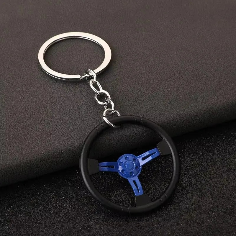 Stainless Steel Car Keychains Brake Disc Turbocharger Gear Design Keyrings Creative Mechanical Car Parts Keychain Gift for Men