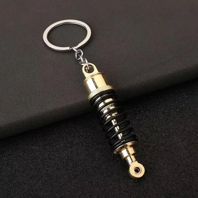 Stainless Steel Car Keychains Brake Disc Turbocharger Gear Design Keyrings Creative Mechanical Car Parts Keychain Gift for Men