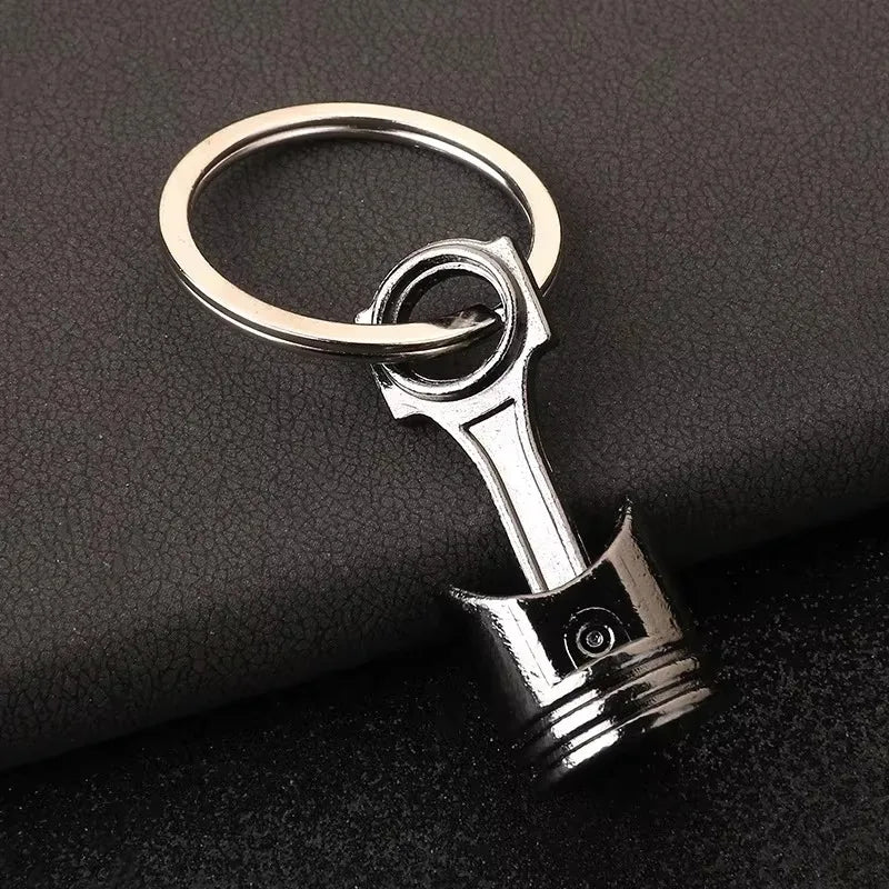 Stainless Steel Car Keychains Brake Disc Turbocharger Gear Design Keyrings Creative Mechanical Car Parts Keychain Gift for Men