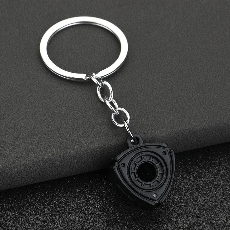 Stainless Steel Car Keychains Brake Disc Turbocharger Gear Design Keyrings Creative Mechanical Car Parts Keychain Gift for Men