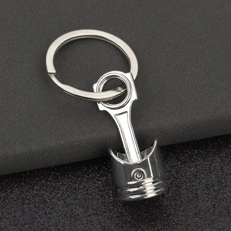 Stainless Steel Car Keychains Brake Disc Turbocharger Gear Design Keyrings Creative Mechanical Car Parts Keychain Gift for Men