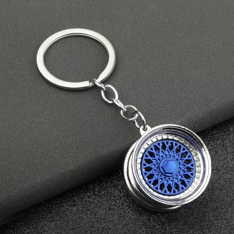 Stainless Steel Car Keychains Brake Disc Turbocharger Gear Design Keyrings Creative Mechanical Car Parts Keychain Gift for Men