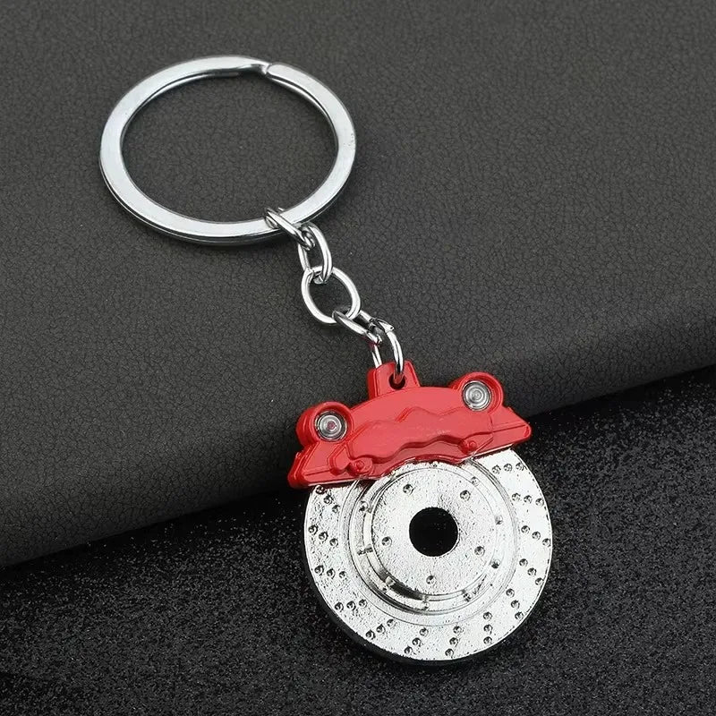 Stainless Steel Car Keychains Brake Disc Turbocharger Gear Design Keyrings Creative Mechanical Car Parts Keychain Gift for Men