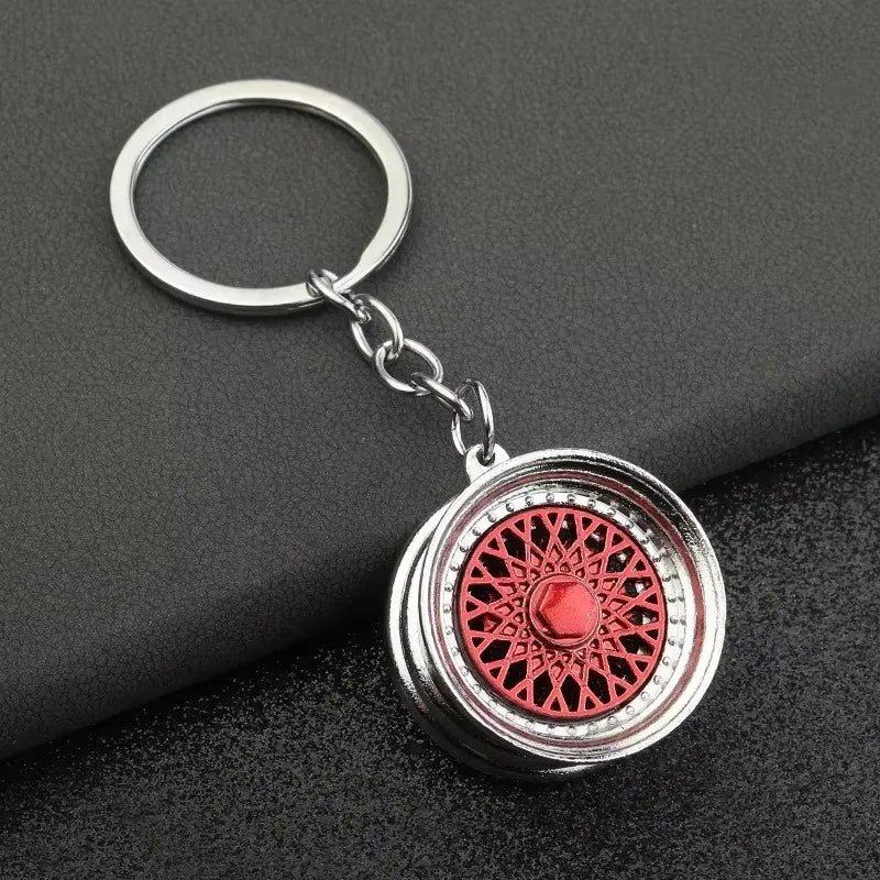 Stainless Steel Car Keychains Brake Disc Turbocharger Gear Design Keyrings Creative Mechanical Car Parts Keychain Gift for Men