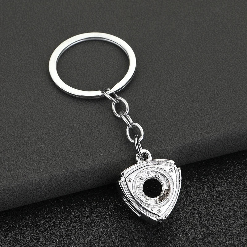 Stainless Steel Car Keychains Brake Disc Turbocharger Gear Design Keyrings Creative Mechanical Car Parts Keychain Gift for Men