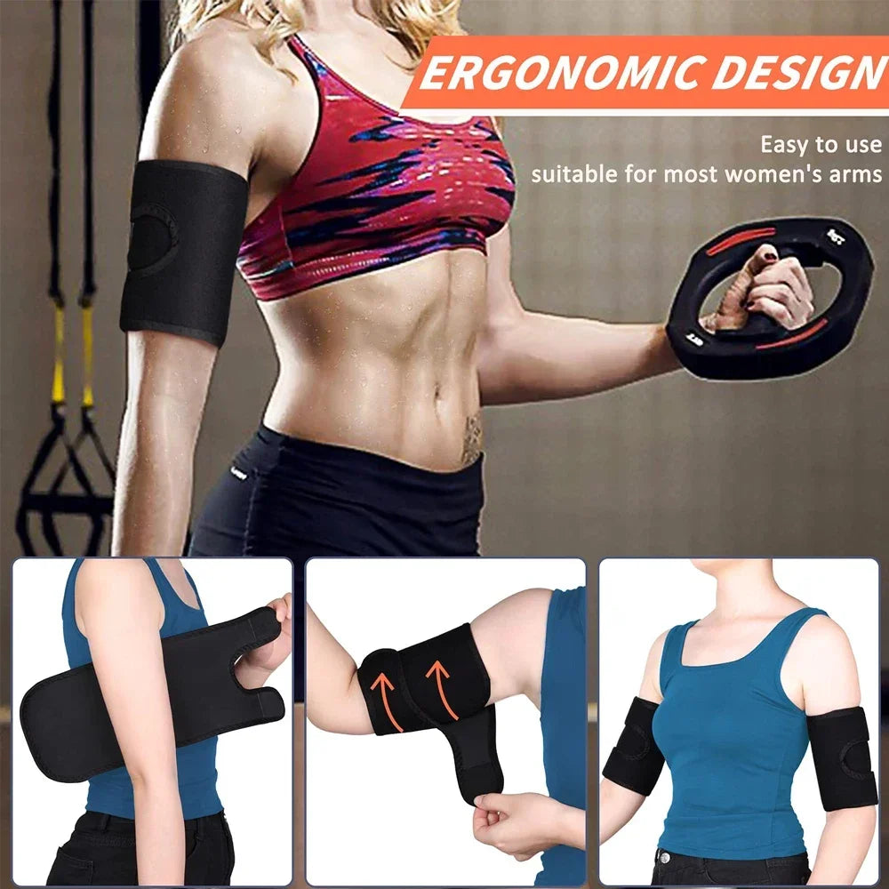 1PCS Professional Arm Trimmers for Women Men Sauna Sweat Arm Shaper Bands Adjustable Arm Trainer Toner Sleeves for Sport Workout