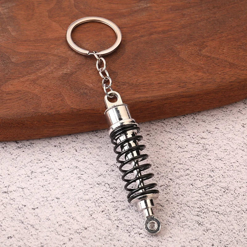 Stainless Steel Car Keychains Brake Disc Turbocharger Gear Design Keyrings Creative Mechanical Car Parts Keychain Gift for Men