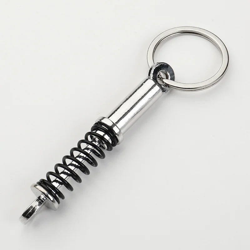 Stainless Steel Car Keychains Brake Disc Turbocharger Gear Design Keyrings Creative Mechanical Car Parts Keychain Gift for Men