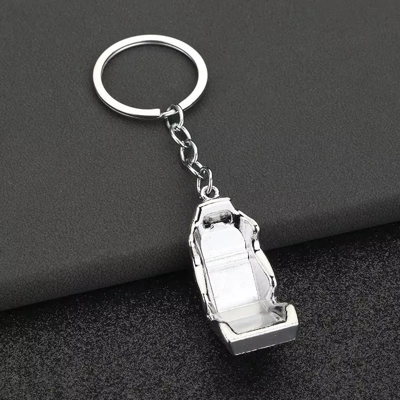 Stainless Steel Car Keychains Brake Disc Turbocharger Gear Design Keyrings Creative Mechanical Car Parts Keychain Gift for Men