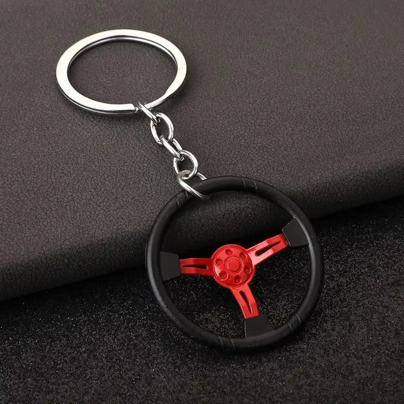 Stainless Steel Car Keychains Brake Disc Turbocharger Gear Design Keyrings Creative Mechanical Car Parts Keychain Gift for Men