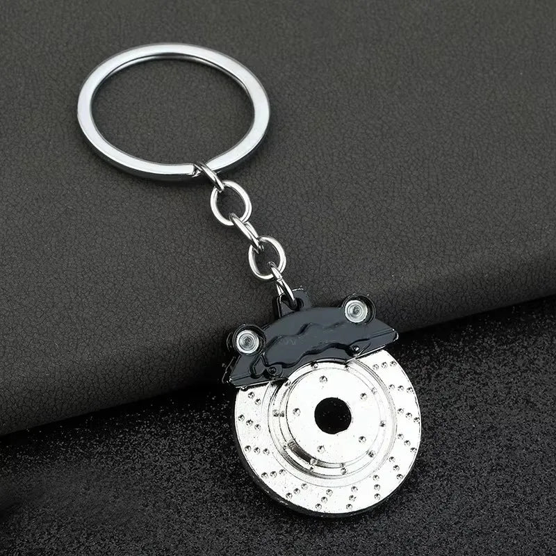 Stainless Steel Car Keychains Brake Disc Turbocharger Gear Design Keyrings Creative Mechanical Car Parts Keychain Gift for Men