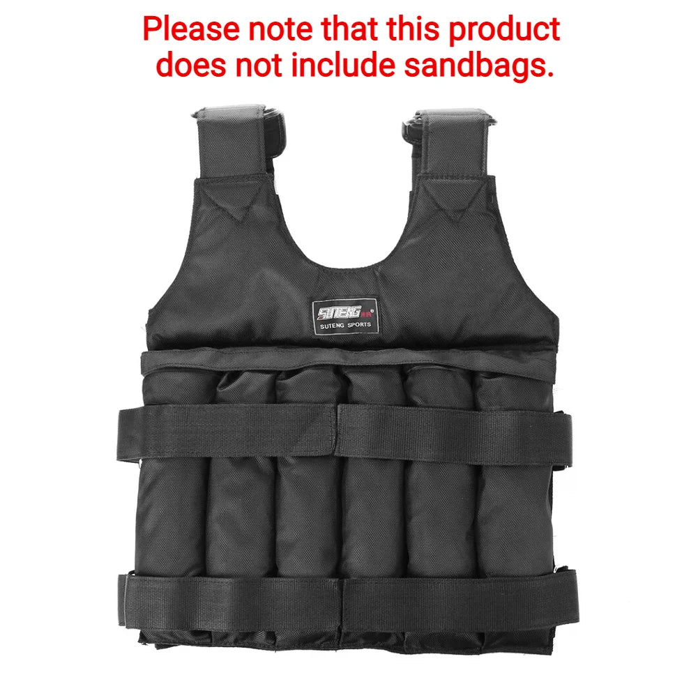 3/15/35kg 1-50kg Weight Training Suit Empty Bag Fitness Running Vest Adjustable Weight Jacket Workout Equipment for Jogging