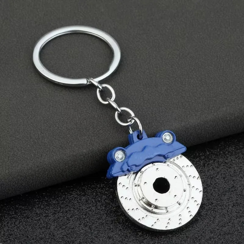 Stainless Steel Car Keychains Brake Disc Turbocharger Gear Design Keyrings Creative Mechanical Car Parts Keychain Gift for Men