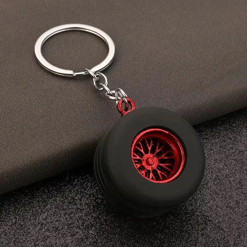 Stainless Steel Car Keychains Brake Disc Turbocharger Gear Design Keyrings Creative Mechanical Car Parts Keychain Gift for Men