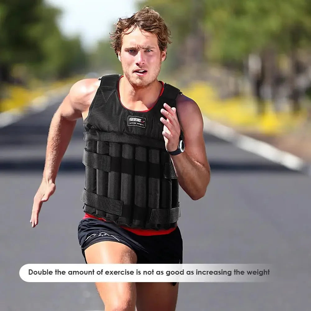 3/15/35kg 1-50kg Weight Training Suit Empty Bag Fitness Running Vest Adjustable Weight Jacket Workout Equipment for Jogging
