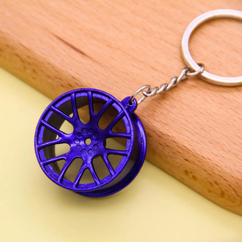 Stainless Steel Car Keychains Brake Disc Turbocharger Gear Design Keyrings Creative Mechanical Car Parts Keychain Gift for Men