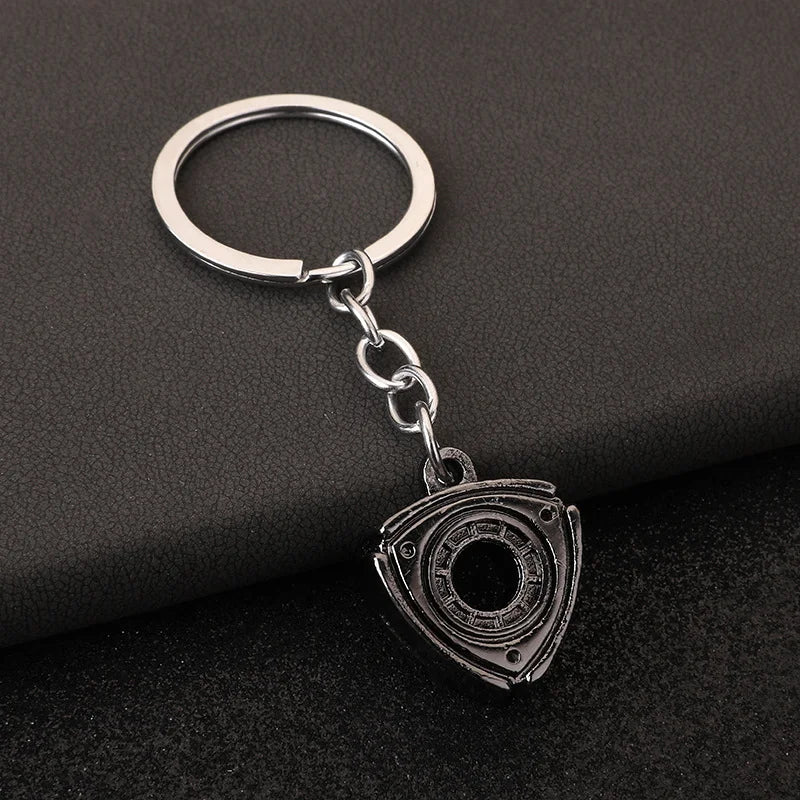 Stainless Steel Car Keychains Brake Disc Turbocharger Gear Design Keyrings Creative Mechanical Car Parts Keychain Gift for Men