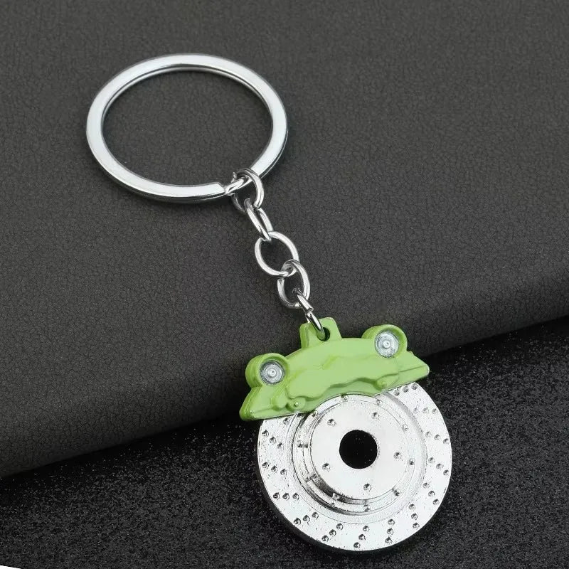 Stainless Steel Car Keychains Brake Disc Turbocharger Gear Design Keyrings Creative Mechanical Car Parts Keychain Gift for Men