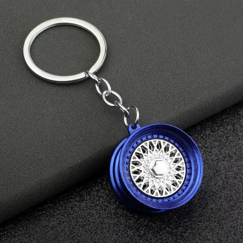 Stainless Steel Car Keychains Brake Disc Turbocharger Gear Design Keyrings Creative Mechanical Car Parts Keychain Gift for Men