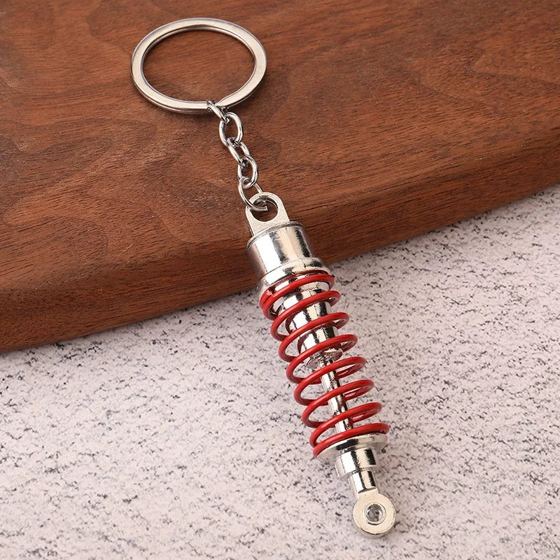 Stainless Steel Car Keychains Brake Disc Turbocharger Gear Design Keyrings Creative Mechanical Car Parts Keychain Gift for Men