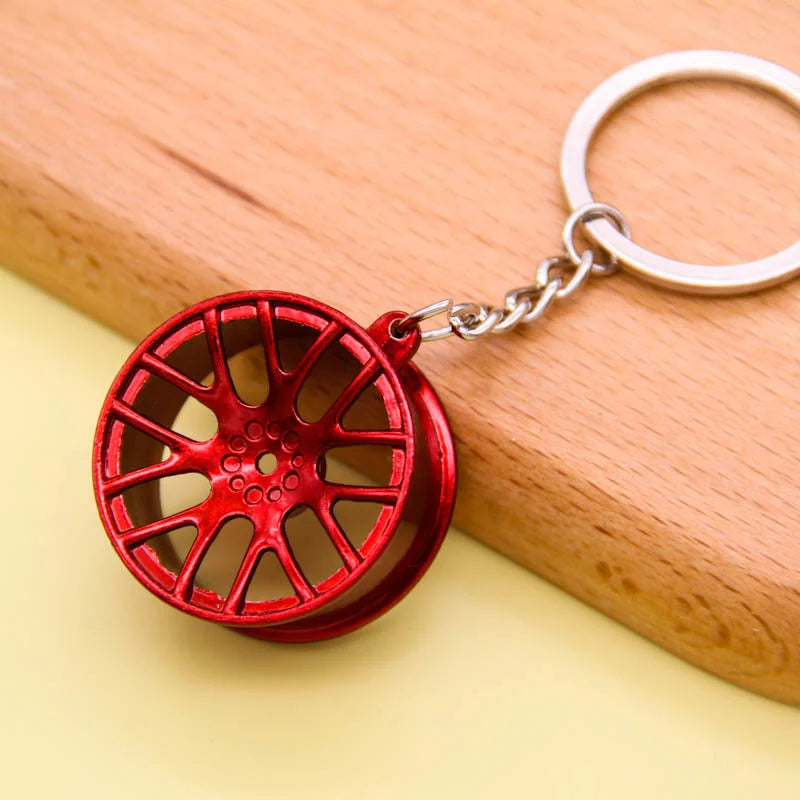 Stainless Steel Car Keychains Brake Disc Turbocharger Gear Design Keyrings Creative Mechanical Car Parts Keychain Gift for Men