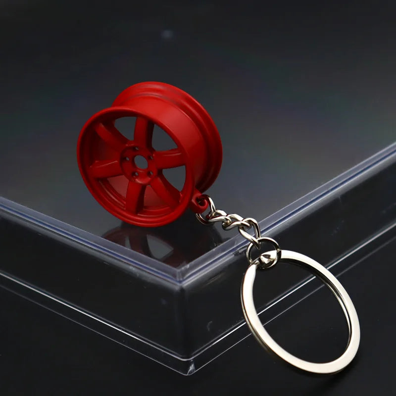Stainless Steel Car Keychains Brake Disc Turbocharger Gear Design Keyrings Creative Mechanical Car Parts Keychain Gift for Men